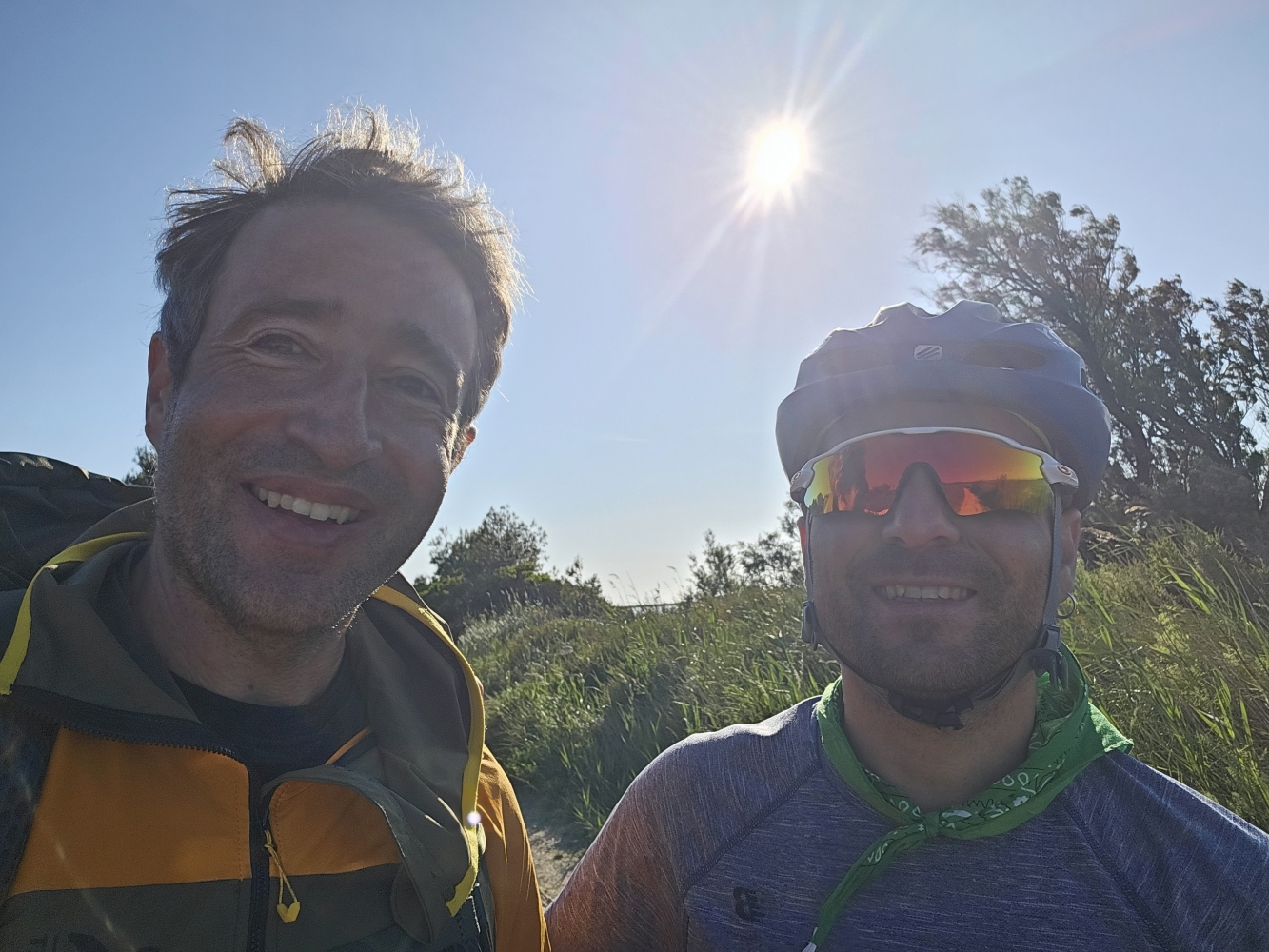 Angel und Daniel aus Girona, Selfie auf der Landzunge