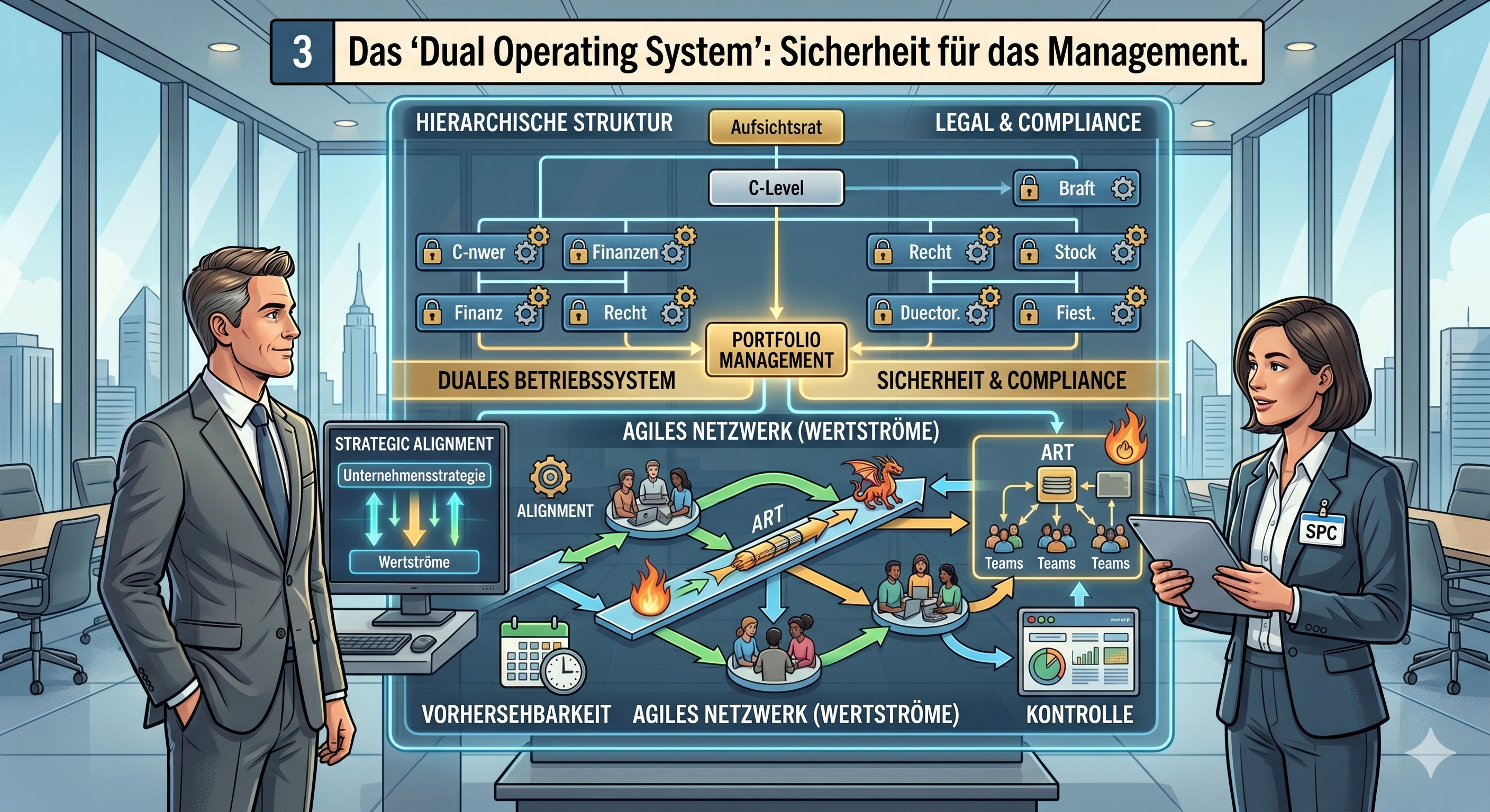 Das Dual Operating System: Hierarchische Struktur und agiles Netzwerk parallel