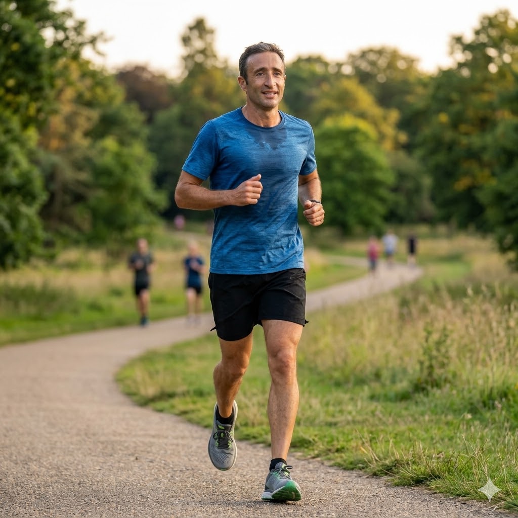 Angel Perez Valence beim Joggen im Park